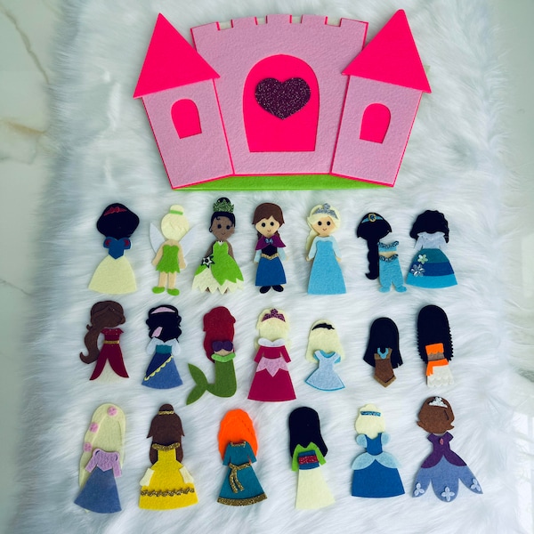 Princess Quiet Book, Princess Dressing Room, Felt Princess Doll, Montessori Busy Book, Prince Quiet Book