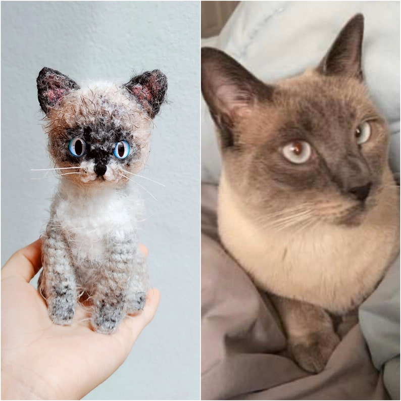 Custom Crochet Cat, Custom Stuffed Cat, Custom Cat Plush, Custom Stuffed Animal, Personalized Pet Gift, Pet Memorial, Pet Stuffed Animal image 4