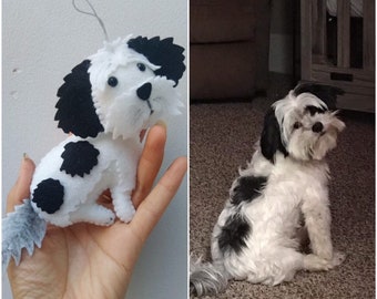Custom Dog Ornament, Personalized Dog Ornament, Felt Dog Ornament, Dog Christmas Ornament, Dog Christmas Gift, Dog Memorial Ornament