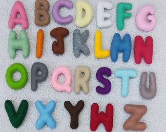 Felt Letters, Alphabet Garland, Felt Alphabet, Stuffed Letters, Educational Toys, Toddler Toys, Montessori Toys