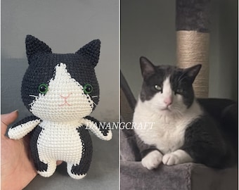 Custom Cat Plush, Custom Crochet Cat, Cat Stuffed Animal, Cat Personalized, Custom Stuffed Cat, Cat Plush