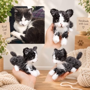 Custom Crochet Cat, Custom Stuffed Cat, Custom Cat Plush, Custom Stuffed Animal, Personalized Pet Gift, Pet Memorial, Pet Stuffed Animal image 1