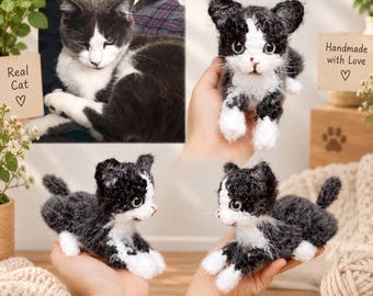 Custom Crochet Cat, Custom Stuffed Cat, Custom Cat Plush, Custom Stuffed Animal, Personalized Pet Gift, Pet Memorial, Pet Stuffed Animal