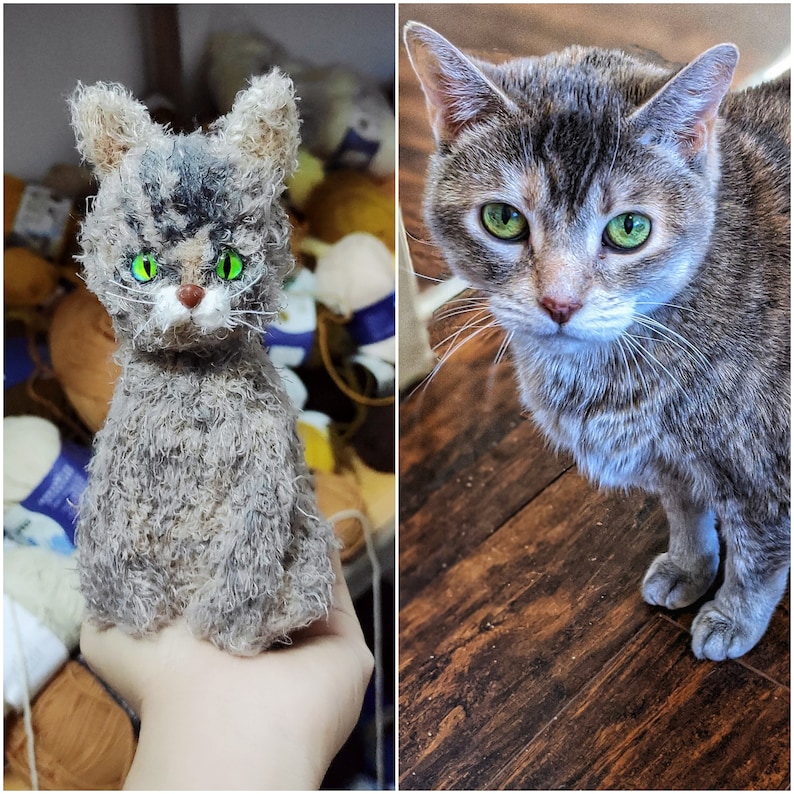 Custom Crochet Cat, Custom Stuffed Cat, Custom Cat Plush, Custom Stuffed Animal, Personalized Pet Gift, Pet Memorial, Pet Stuffed Animal image 3