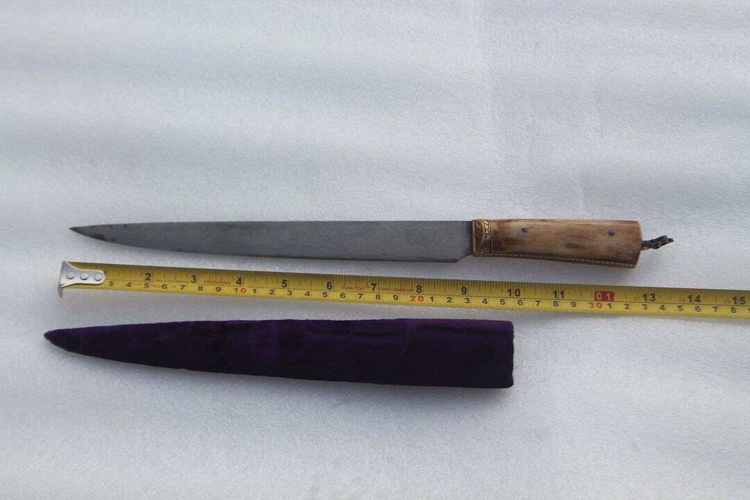 Old Vintage Indo-persian Mughal Islamic Gold Damascened Kard Dagger ...