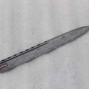 Custom Hand-forged beautiful raindrop pattern Damascus steel Scottish dirk blank blade 50 HRC  #HAA-504