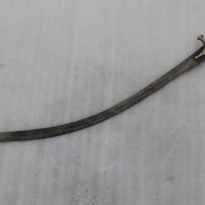 very very rare antique Mughal  indo-Persian rajput Sikh silver damascened sword /tulwar  water pattern old Damascus steel blade