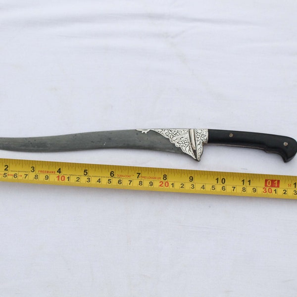 old vintage Mughal indo-Persian kard dagger knife khanjar wooden handle dagger curved blade  no Arabic jambiya