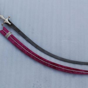 rare antique Mughal  indo-Persian rajput Sikh silver gild sword /tulwar Maratha trident marking of the blade