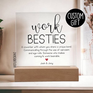 Personalized Work BestiePlaque - Gifts For Work Besties - BFF Gifts - Work Friend Gift - Unique Gifts For Friendship Women