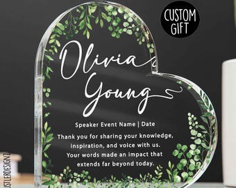 Personalized Guest Speaker Appreciation Gift: Event Recognition Award Plaque