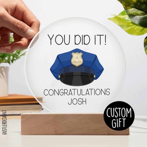 Personalized Police Officer Gifts, Police Academy Graduation, New Police, Police Graduation Plaque