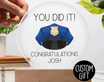 Personalized Police Officer Gifts, Police Academy Graduation, New Police, Police Graduation Plaque