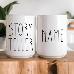 Story Teller Mug – Writer Gift – Librarian Mug – Teacher Gift – Book Lover Coffee Cup – Author Mug – Creative Writing Gift