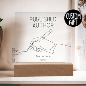 Personalized Published Author Plaque - Author Gifts - Novelist Writer Gifts - Storyteller Gifts