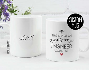 This Is What an Awesome Engineer Looks Like Mug – Funny Engineering Gift – Engineer Appreciation Cup – STEM Graduate Gift for Him or Her