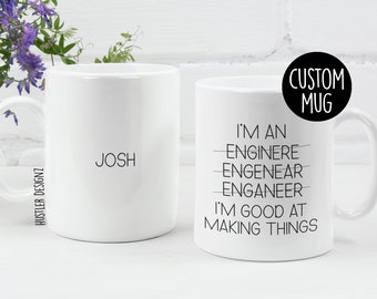Taza divertida de ingeniero: regalo STEM personalizable