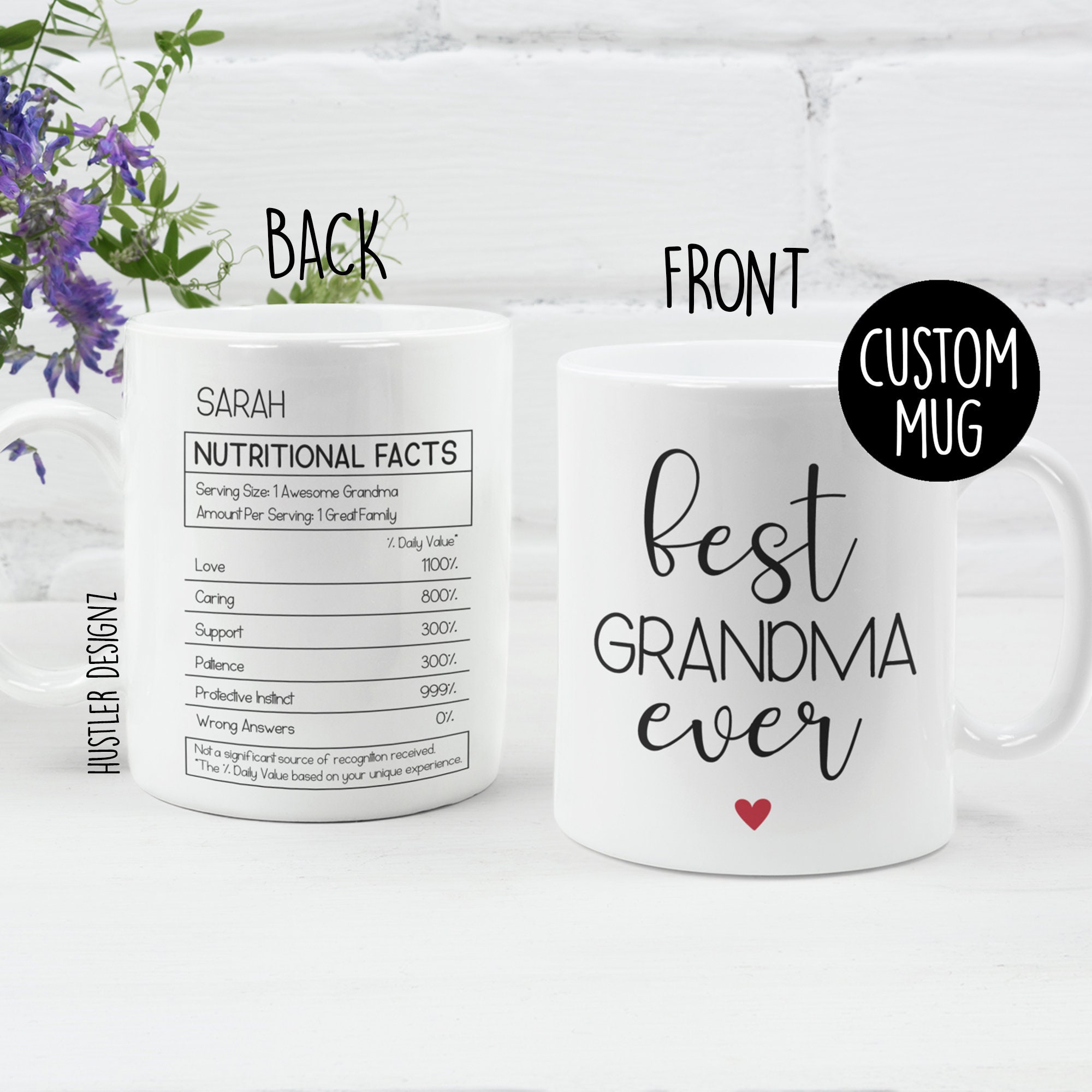 Best Grandma Ever Mug Grandma Gift Grandma Mug Personalized Etsy