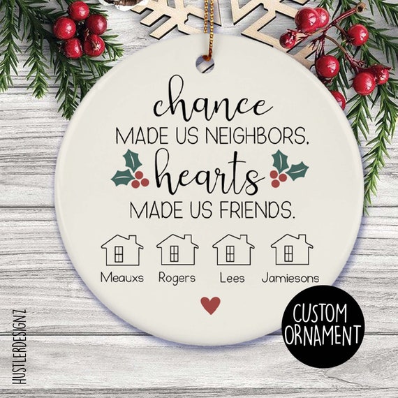 Awesome Neighbors Ornament, Neighbor Ornament, Neighbor Christmas Gift,  Friend Ornament, Friend Gift, BFF Gift, Christmas Ornament