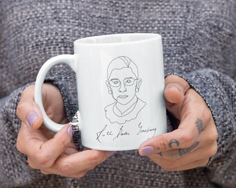 Ruth Bader Ginsburg, I Dissent Mug, RBG Gift, Notorious RBG, Feminist Mug, RBG Mug, Ruth Bader Ginsburg Autograph, I Dissent Ruth Mug