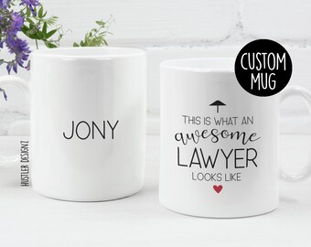 Taza "Así luce un abogado increíble" - Regalo de abogado para él o ella - Regalo de graduación de la facultad de derecho - Taza de abogado - Regalo de carrera legal