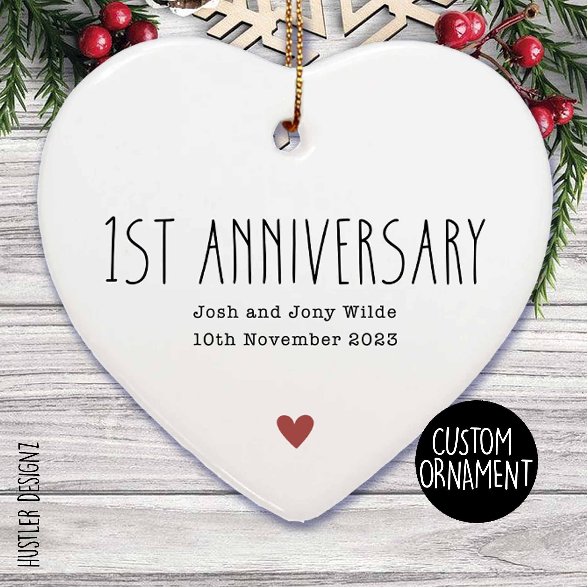 1st anniversary christmas ornament discount