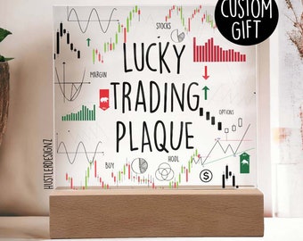 Lucky Trading Acrylic Plaque: Stock Market Gift