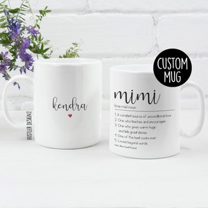 Personalisierte Mimi Tasse mit lustigen Oma Geschenken