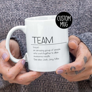 Team Gifts, For Employees, Team Definition, Best Team Ever, Personalized Mug, Employee Appreciation Gifts, Coworker Gift, Work Team Gifts