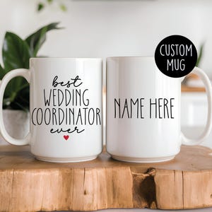 Bester Hochzeitsplaner aller Zeiten Kaffeetasse - Personalisierbares Geschenk - Hochzeitsplaner Wertschätzung - Hochzeitsorganisator Becher - Individuelle Hochzeitsgeschenke