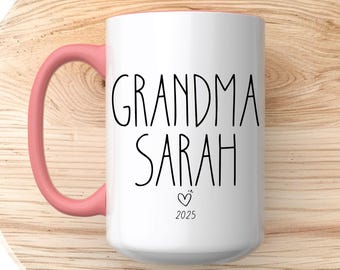 Taza personalizada para abuela primeriza: regalo para anunciar el embarazo