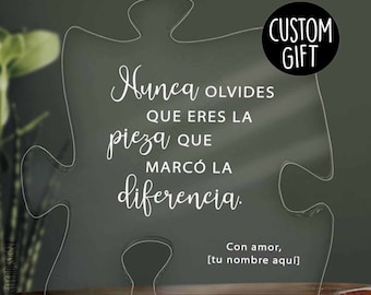 Gepersonaliseerde Spaanse Moederdagcadeaus - Aangepaste puzzel acrylplaat - Latina moeder - Madre en Abuela cadeau - Spaanse oma Moederdag
