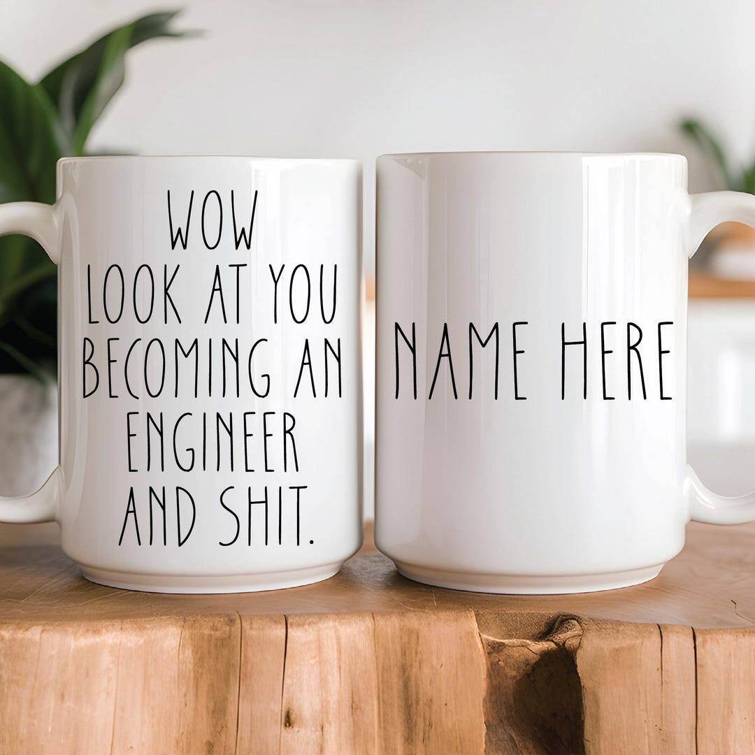 Funny Engineer Graduation Mug: Personalized Engineering Student Gift - Etsy
