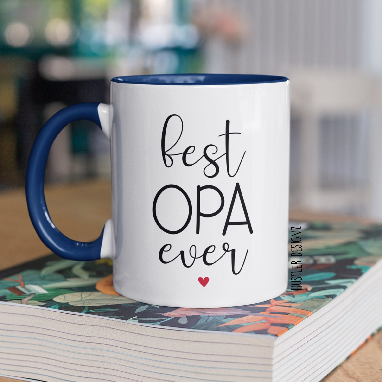Tasse „Bester Opa Der Welt“ – Mit Spruch, 400 Ml, In Geschenkbox Mit Löffel & Deckel