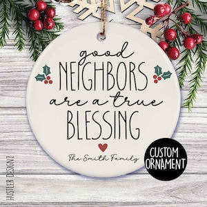 Personalized Neighbor Ceramic Ornament: Christmas Keepsake Holiday Decor 2025