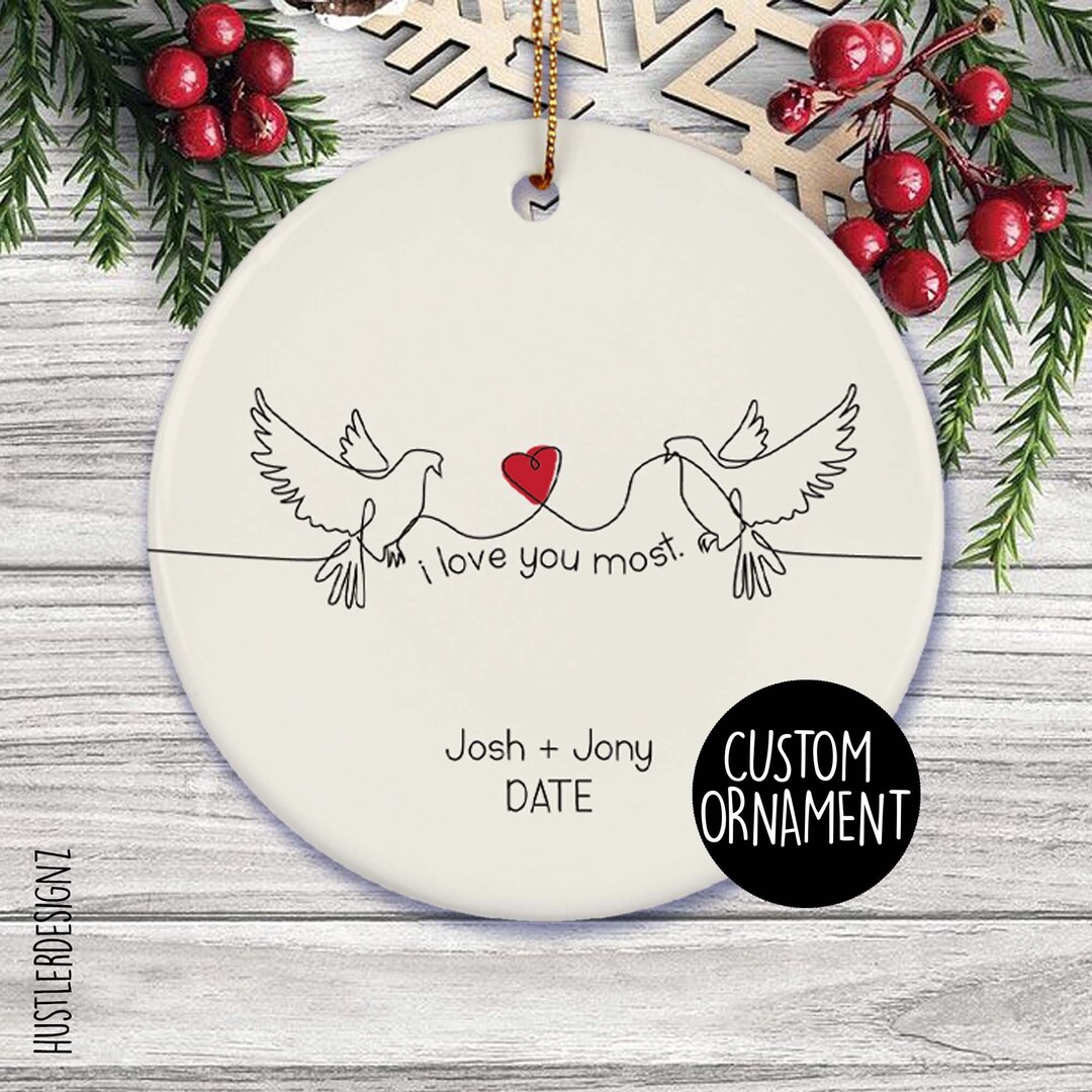 Love Birds Ornament I Love You Most Romantic Christmas Gifts for