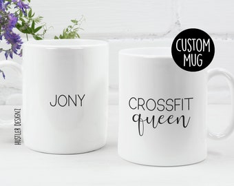 Crossfit Queen, Personalized Mug, Crossfit Gift, Crossfit Mug, Gym Gifts, Fitness Gifts, Fitness Trainer Gift, Gym Gifts For Her