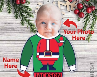 Personalized Kids Christmas Acrylic Ornament: Custom Funny Ugly Sweater
