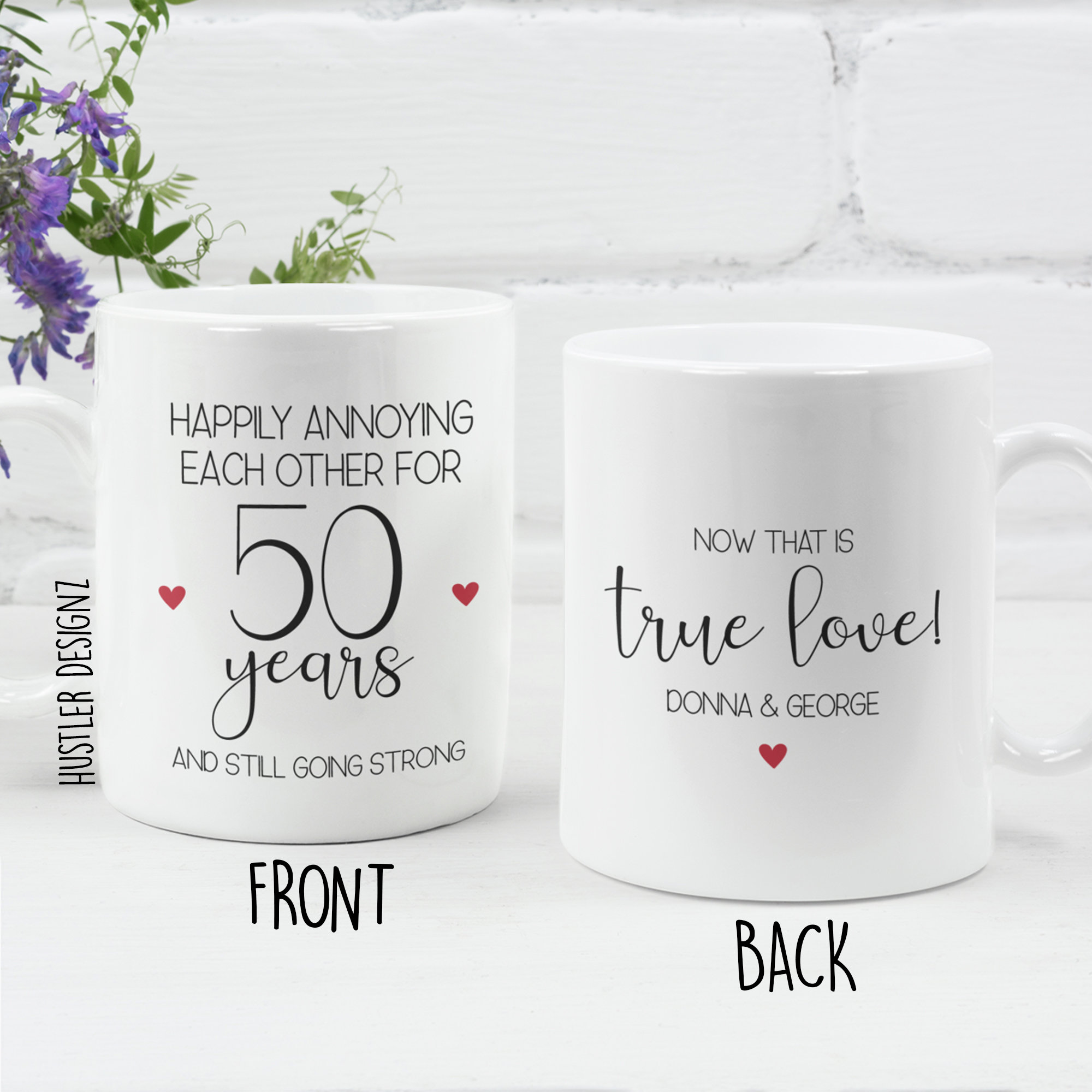 Personalized Anniversary Mug, 50th Wedding Anniversary 25th Anniversary  Gifts, Silver Anniversary, Golden Anniversary, Custom Anniversary - Etsy
