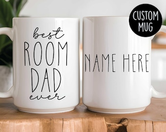 Customizable Room Dad Mug: Ceramic Coffee Cup For Teacher Helpers & School Volunteers