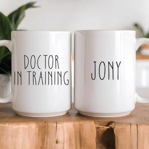 Tazza per tirocinante - Tazza da caffè per studenti di medicina - Regalo per futuro medico - Motivazione per la facoltà di medicina - Regalo per specializzandi - Tazza medica con nome personalizzato