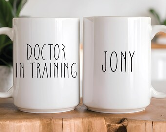 Doctor in Training Mug - Medical Student Coffee Cup - Future Doctor Gift - Med School Motivation - Residency Gift - Custom Name Medical Mug
