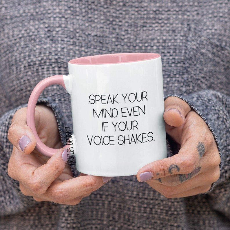 Speak Your Mind Even If Your Voice Shakes, RBG Mug, Notorious RBG, Feminist Mug, Ginsburg Autograph, Feminist Gift image 6