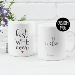 Gift For Wife, Best Wife Ever, Wife Anniversary Gifts, Personalized Wedding Gift, Funny Wife Gift, Funny Anniversary Gifts, Wife Mug