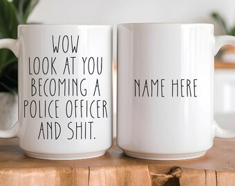 Taza personalizada de graduación de policía: regalo divertido de la academia de policía
