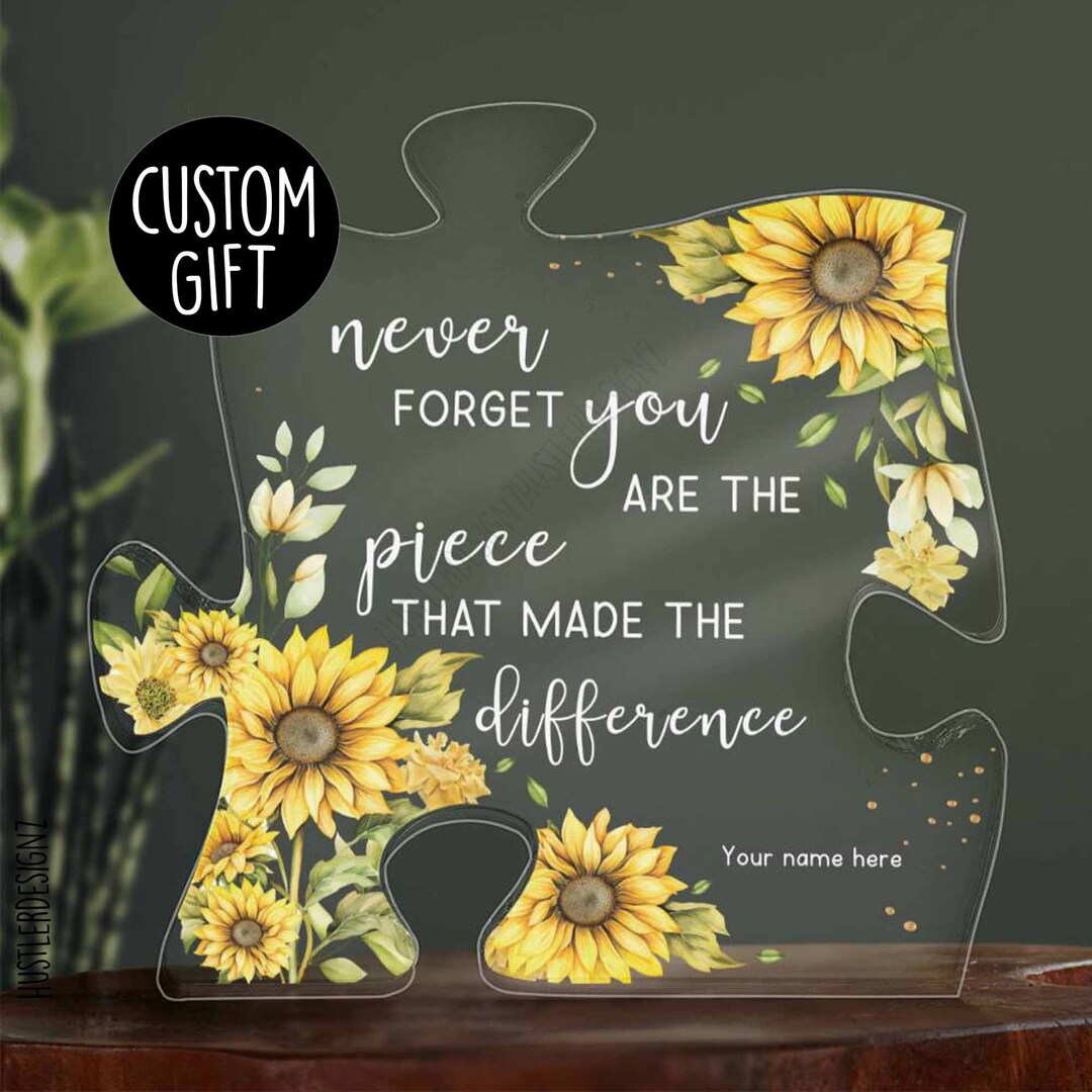 Grandma Birthday Gift - Engraved Acrylic Puzzle Piece, 3.9"x3.1", Desk Decor For Thanksgiving & Christmas - View #2