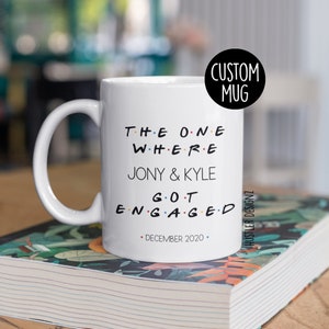 Personalized Engagement Gifts For Couple, The One Where Mug, Engagement Date Gift, Engagement Gifts, Fiance Gift, Couples Engagement Gift