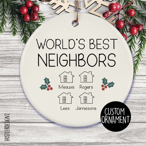 Neighbor Gifts - Neighbor Christmas Ornament, Friendship Christmas Ornament  - Gift for Neighbor Friend, Bestie - Gifts for Neighbors, Women 