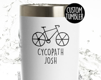 Cycopath Tumbler Cup: Personalized Biker Gift