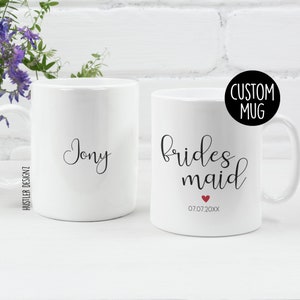 Bridesmaid Mug, Bridesmaid Gifts, Personalized Wedding Gifts, Bridesmaid Proposal, Wedding Gifts, Wedding Mugs, Bridal Shower Gifts